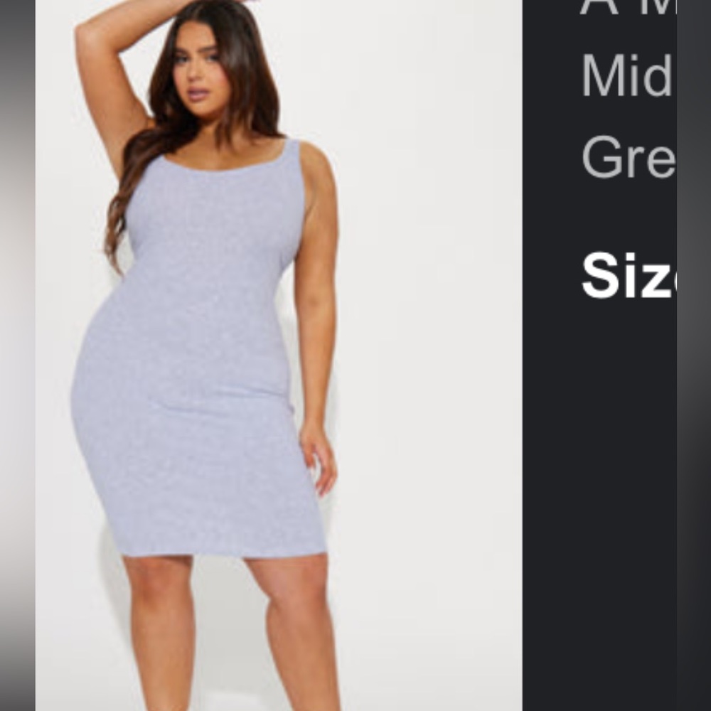 Gray Midi Dress
